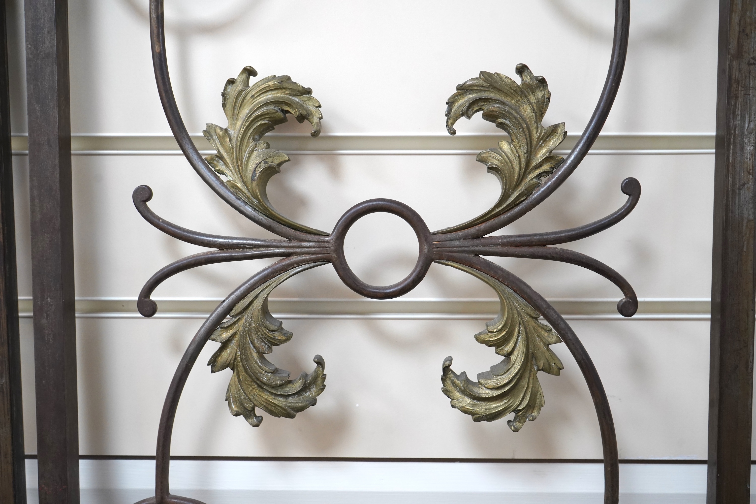 A pair of French wrought iron gates, c.1900